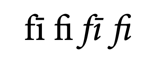 example of fi ligatures